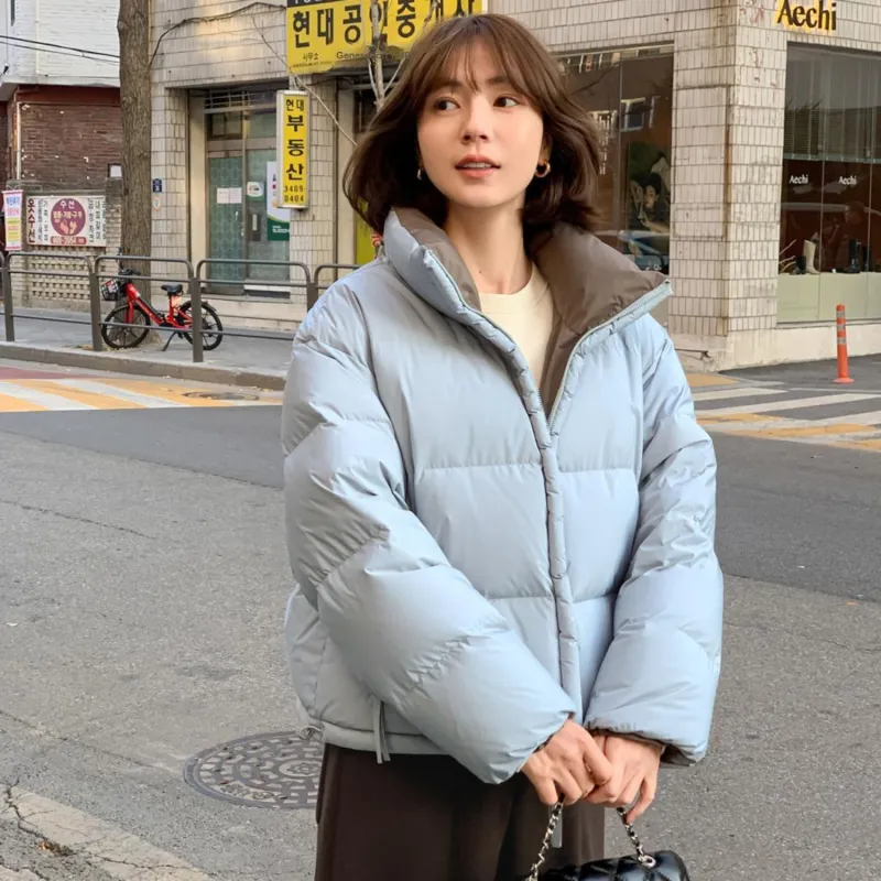 Fstudio Fall And Winter Korean Sweet Style Petite Cropped Down Jacket Coat Women's-2
