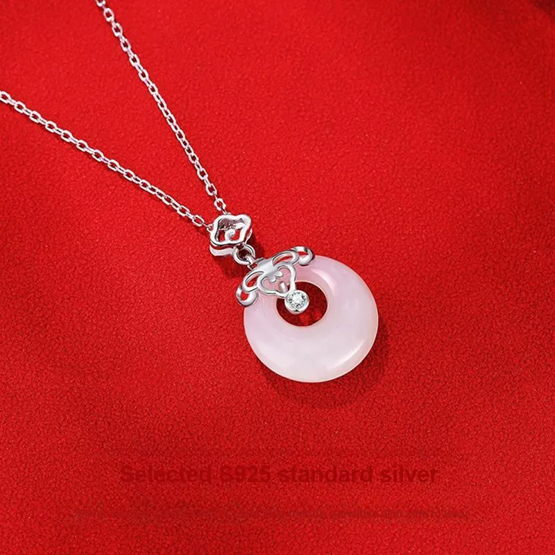 Royal Heaven's Choice Hetian Jade Necklaces Pale Greenish White Jade Unisex-3