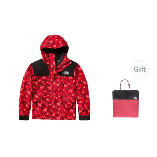 THE NORTH FACE Windbreaker Jackets Unisex Red Shopping Bag Included