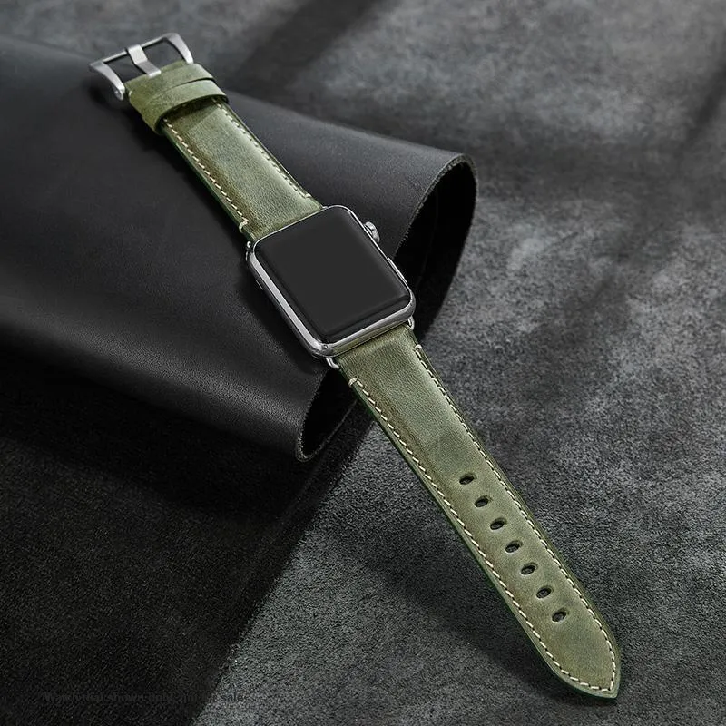 IStrap Apple Compatibility Watch Band 120+80mm Cowhide Leather Material-10