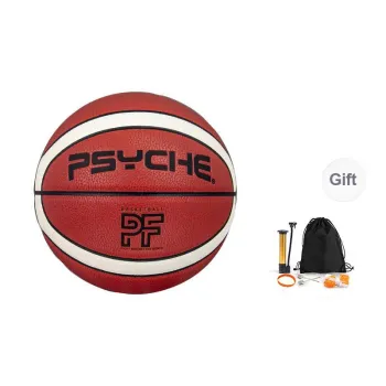 PSYCHE PU Litchi Grain Basketball Brown White Size 7 Training Unisex