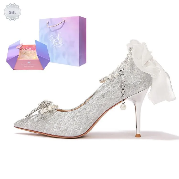 TADSW White Moonlight Collection Dream Of The Beloved Slim Heel High Heels 8.5cm Women's-16