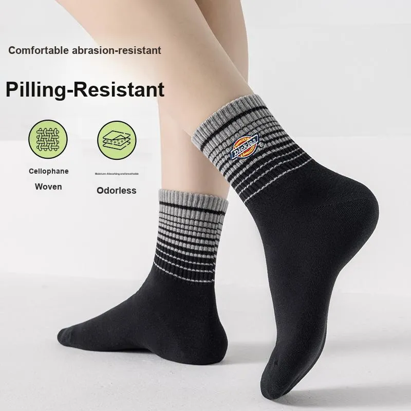 Dickies Everyday Comfortable Moisture-Wicking Breathable Fall And Winter Crew Socks Unisex-15