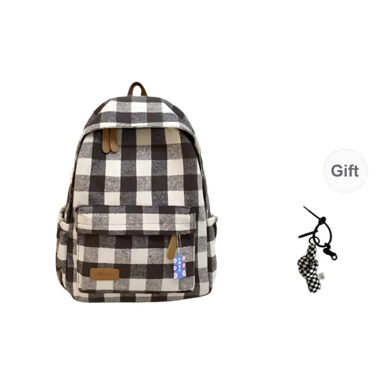 Yalu Nylon Backpack Unisex Black/Red/Blue/Green/Coffee-14