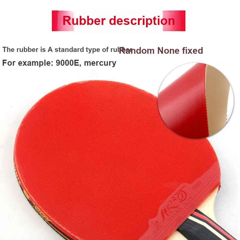 YINHE Ping Pong Paddles Unisex Pure Wood Red-2