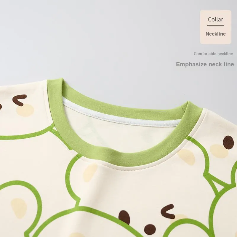 The Story Of The Flower Season Pajama Set Women's Apricot Green-1