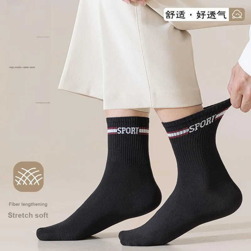 Master Mid Calf Socks Men's Shopping Bag 5 Pack-2