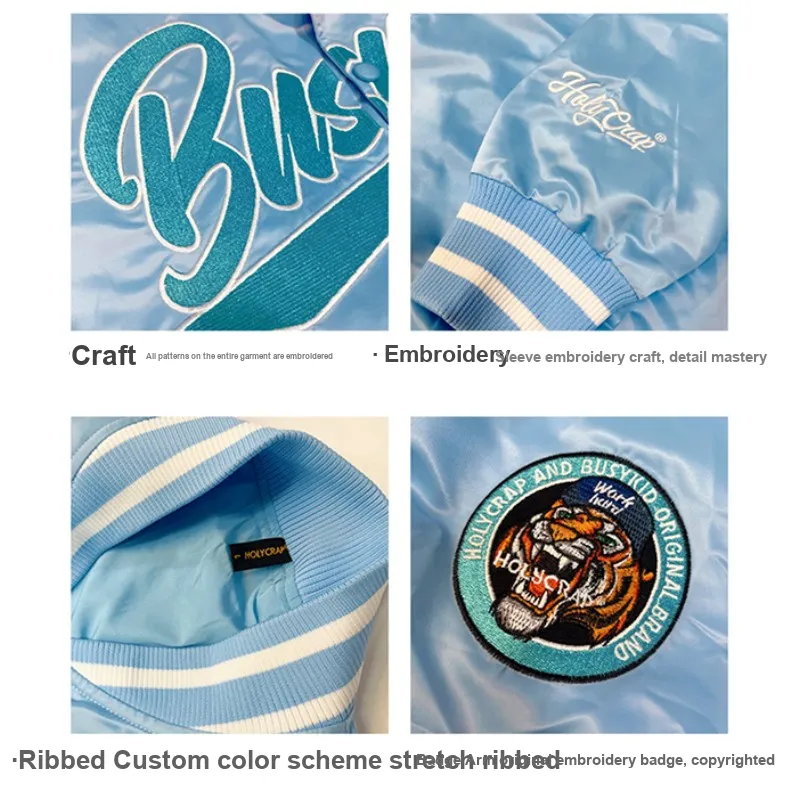 Holycrap Baseball Jerseys Unisex Sky Blue-2