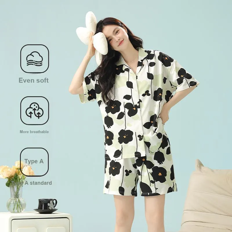 XIAFENYAN Pajama Set Women's Apricot-3