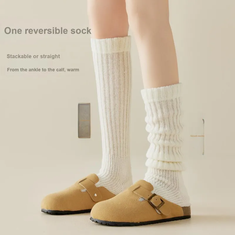 MIIOW Knee High Socks Women's 3 Pack Mixed Color-3