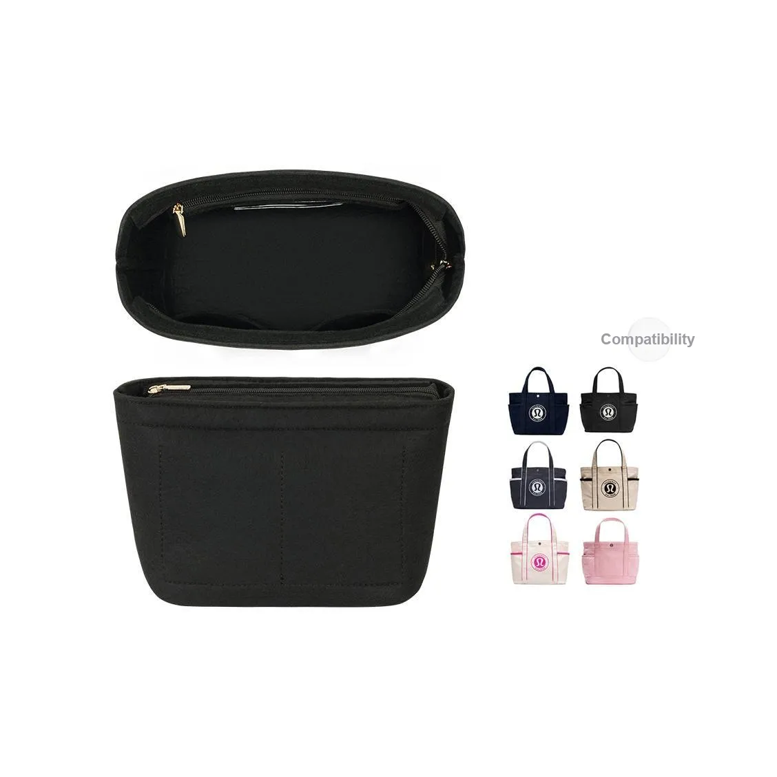 Lan Bao Fan Вкладыш из фетра Сумка Женская Черная