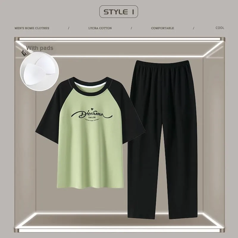 The Story Of The Flower Season Pajama Set Women's Green-1