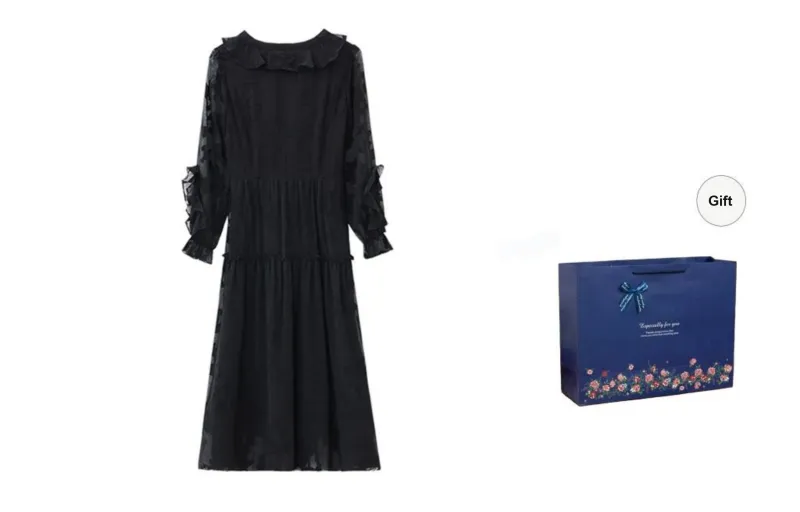 ONNFB Long Sleeved Dresses Women's Black-1