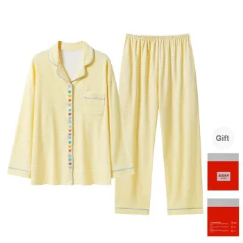 GOSO Pajama Set Women's Gift Box Set Light Yellow