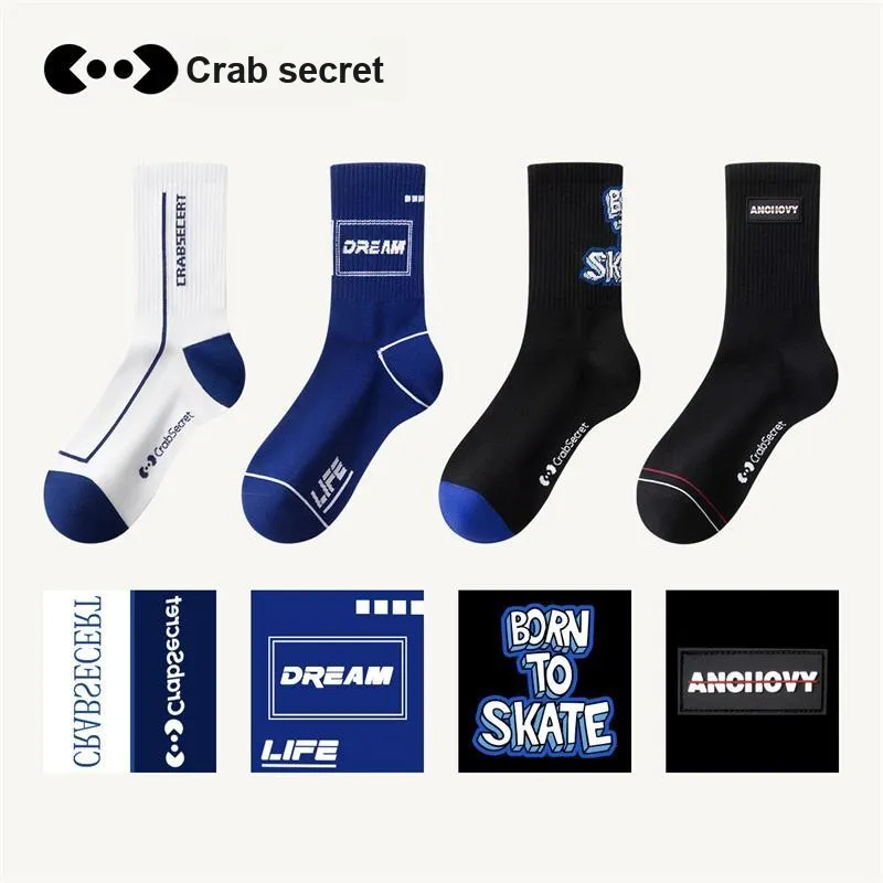Crabsecret Battle Armor Series Mid-Calf Socks Men's 4 Pack-8