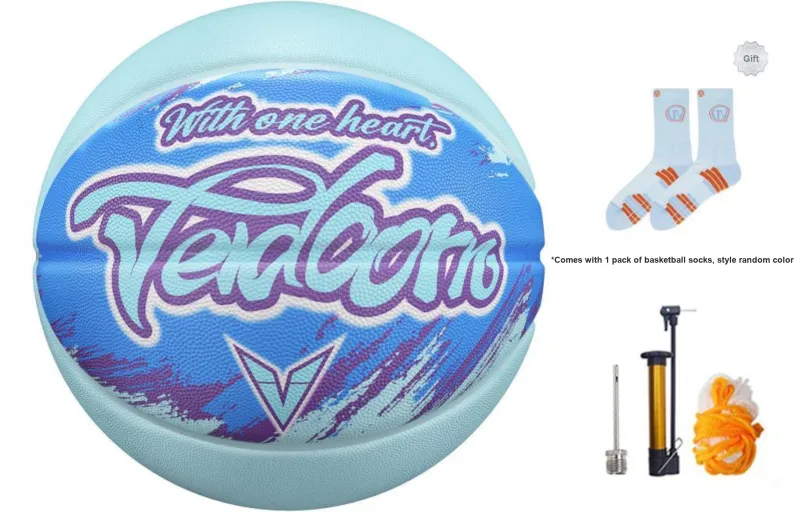VEIDOORN Rubber Basketball Size 7 Ball Training Unisex-5