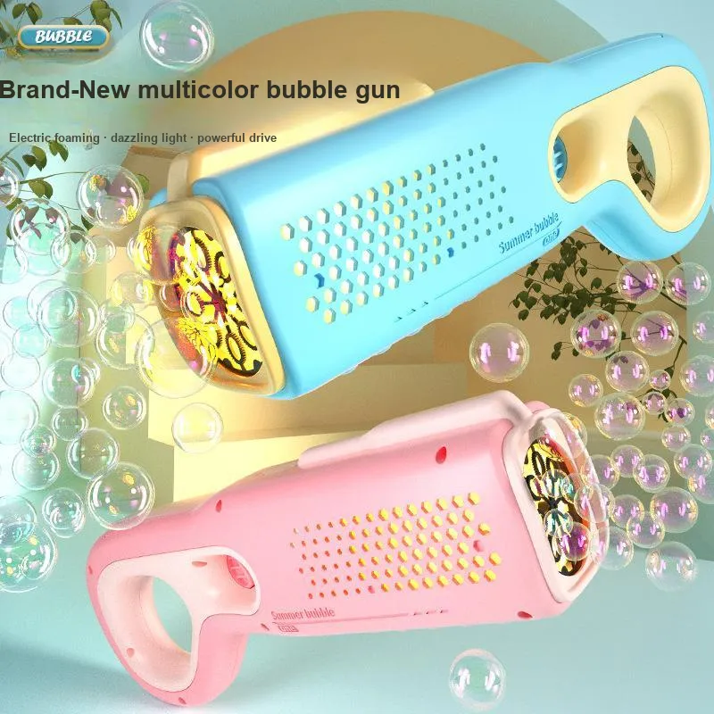 JOY FUER Handheld Fully Automatic Multi Hole Light With Special Gun Rainbow Bubble Gun Outdoor Bubble Machines-7