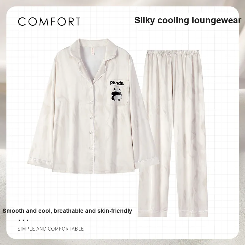 Qiao Ni Tong Pajama Set Women's White-4