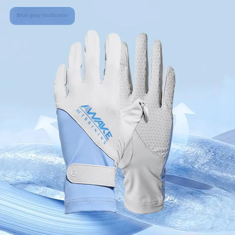 361° Polyamide+Elastane Sports Gloves Unisex Blue Gray/Gray Purple/Light Gray-1
