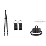 [2-Piece Set]Black Shoulder Strap+Abrasion-Resistant Buckle