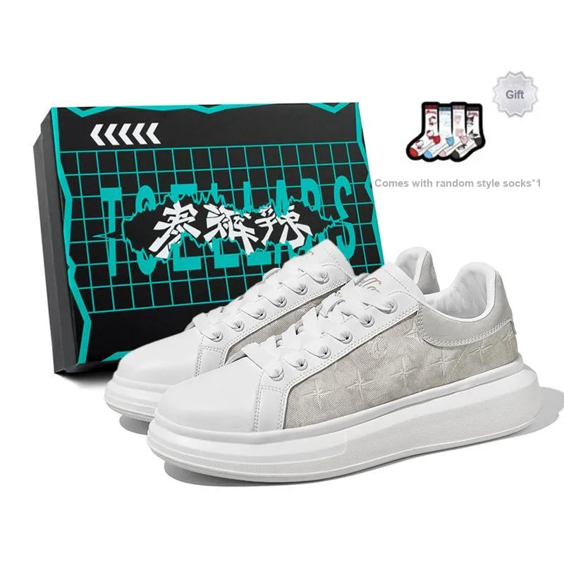 TCELLARS Cushioning Height Increasing Abrasion Resistant Lightweight Slip Resistant Low Top Skateboard Shoes Unisex-0