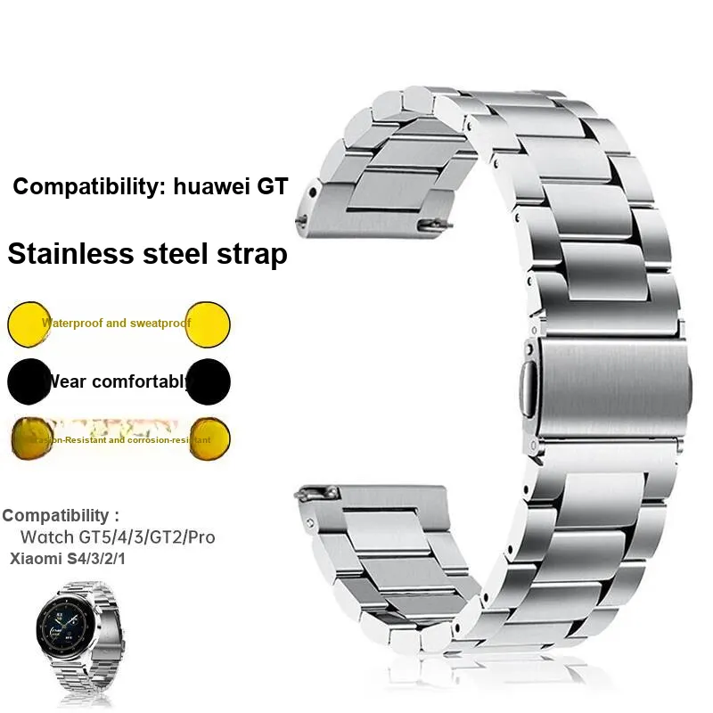 STEWPIGO Huawei Compatibility Watch Band 46mm Stainless Steel Material-9