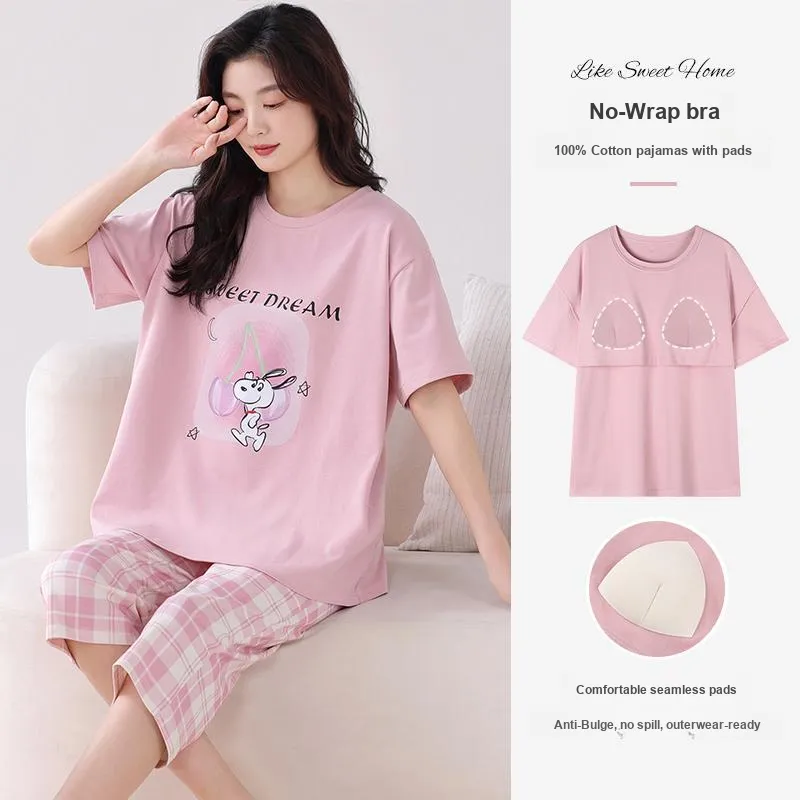 NOME Spring Summer Pajama Set Women's Two Piece Set-2
