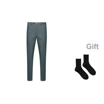G· Mons Casual Pants Men Gray Green Plaid