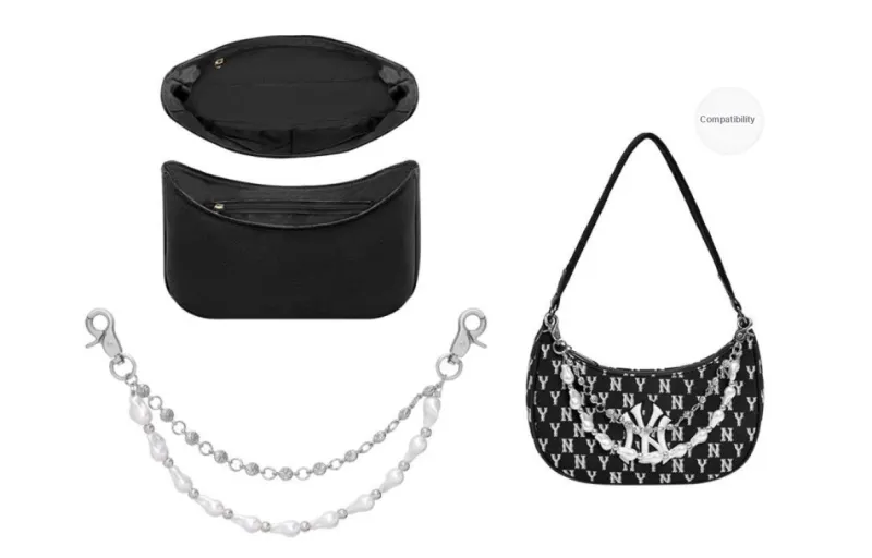 GUYI Metal/Flannelette Bag Accessories Women's Silver/Black-61