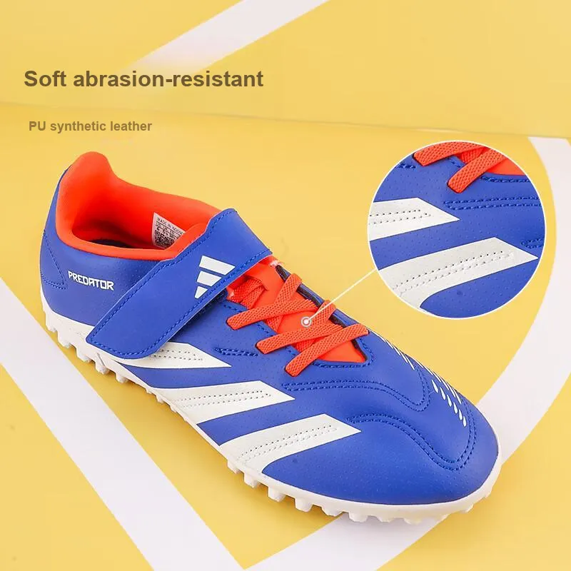 Adidas Predator CLUB Anti Slip Wear Resistant Low Top Kids' Soccer Shoes Blue White Orange Kids'-2
