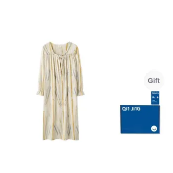 Qin Jing Nightgown Women's Floral Apricot