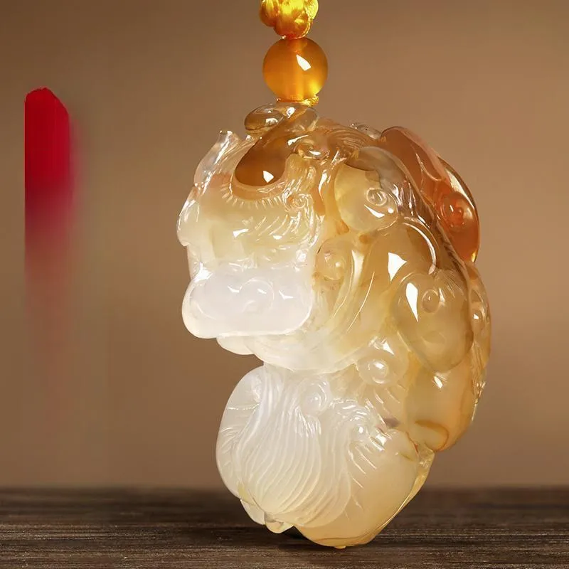 Phoenisess Chalcedony Jade Ornaments Unisex-1
