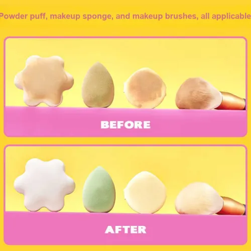 XUNFUJI Powder Puff Makeup Brush & Makeup Sponge Mousse Cleaner
