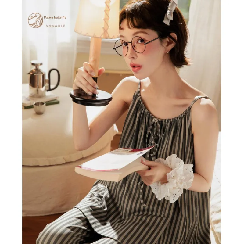 Gongdie Pajama Set Women's Gray-4