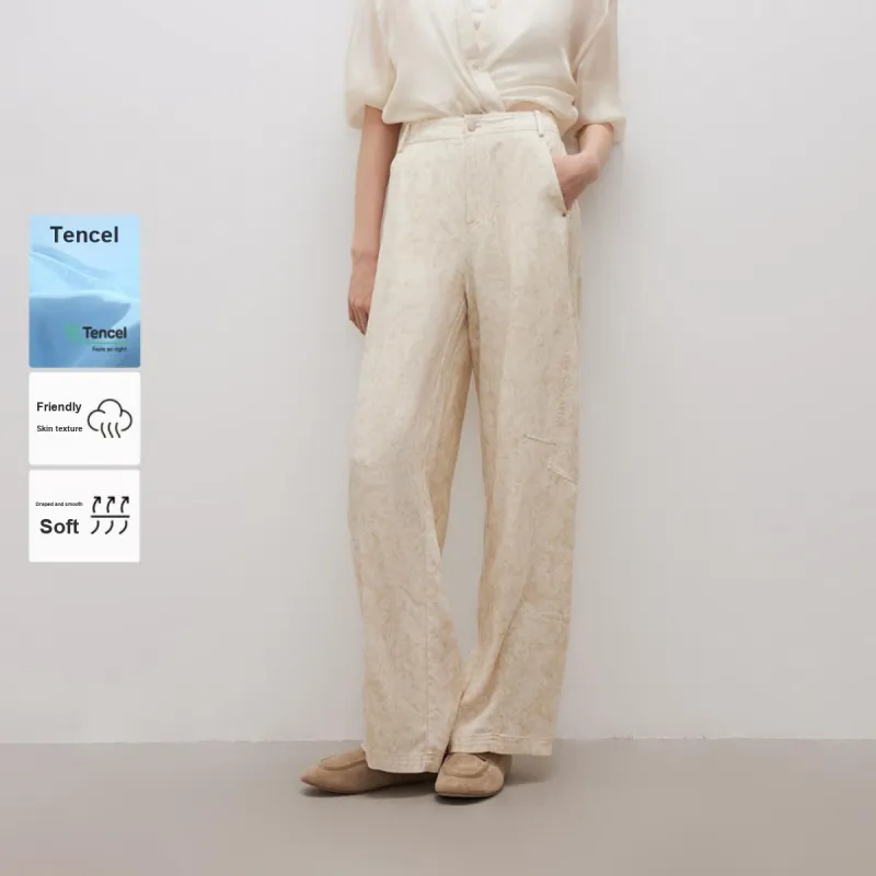 ONLY Casual Pants Women's Luce Print Yellow-2
