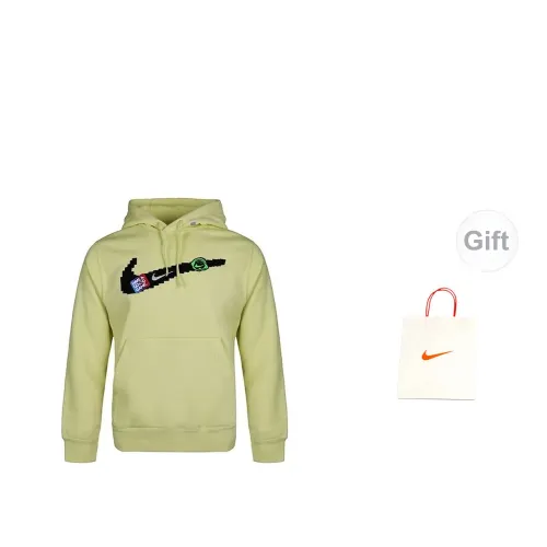 Nike Sportswear Sweatshirts Men Orange And Cyan+Gift Bag