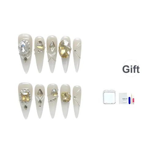 HUYONG Полностью украшенный стразами Праздничная Принцесса Фальшивая Ногтей Точка Тип Роскошь Телесный Стразы Украшенный 20 мм