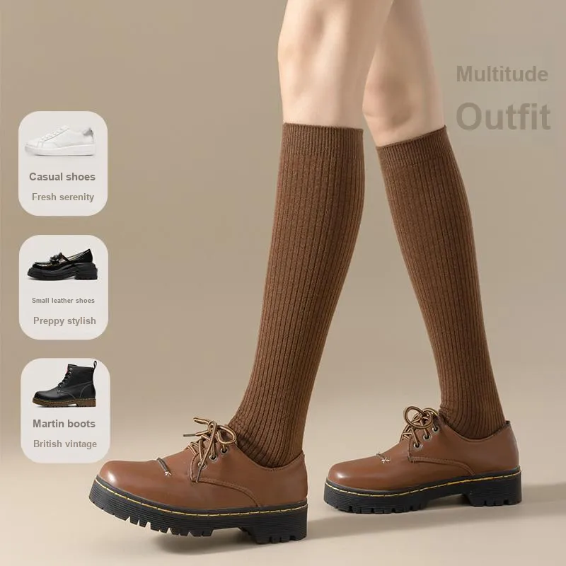 AOKANG Knee High Socks Women's Combo Set-4