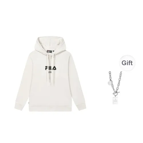 FILA Sweatshirt Unisex Steam White With Free Necklaces