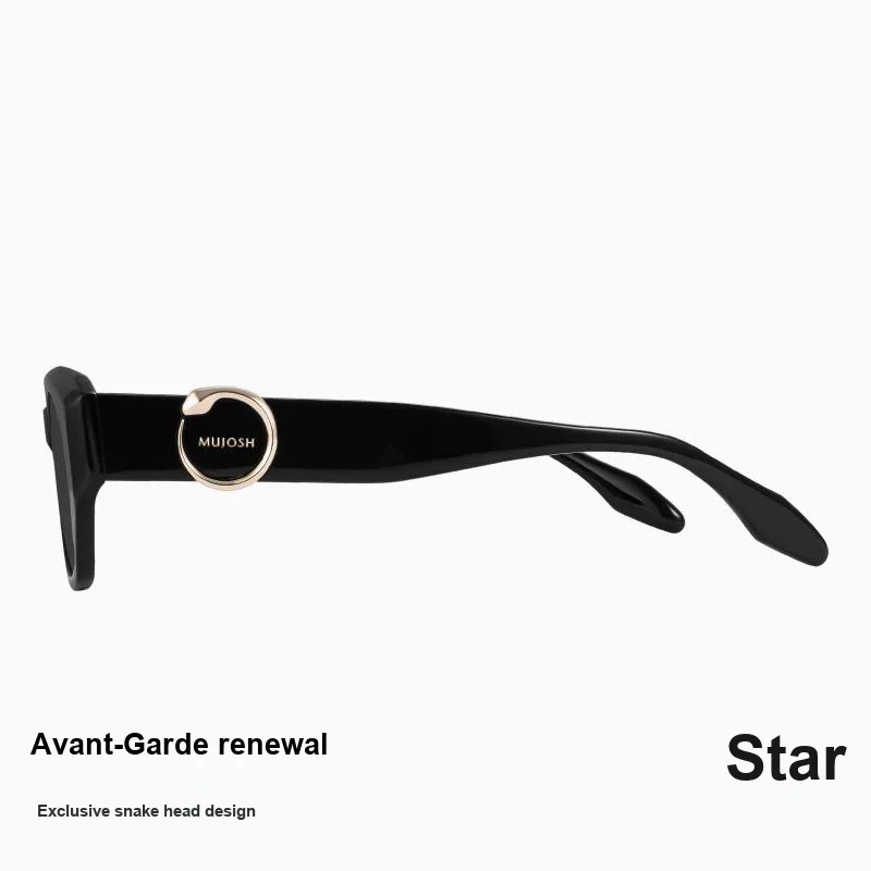MUJOSH Astral Series Plate And Metal Oval Sun Protection Sunglasses With UV Protection Unisex-3