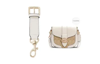 Lan Bao Fan Cow Leather Bag Strap Shortening Buckle Women's Ecru