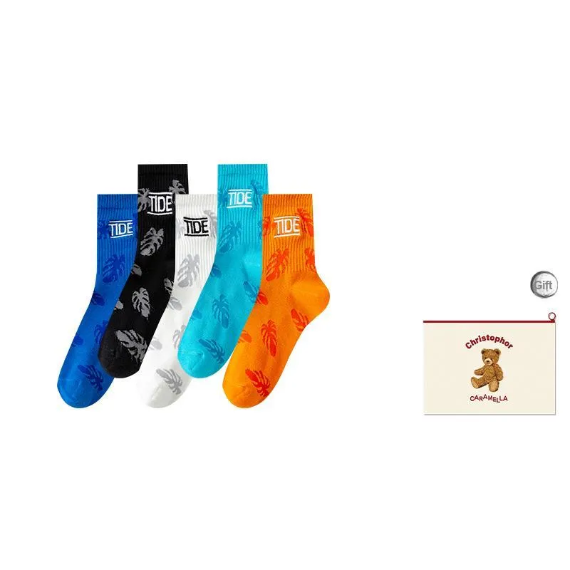 Caramella Mid-Calf Socks Men's Shopping Bag Combo Set-12