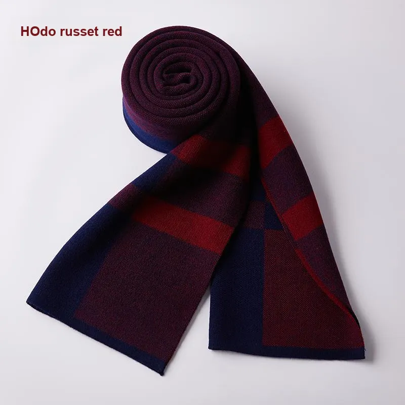 Red bean Knit Scarves Men-12