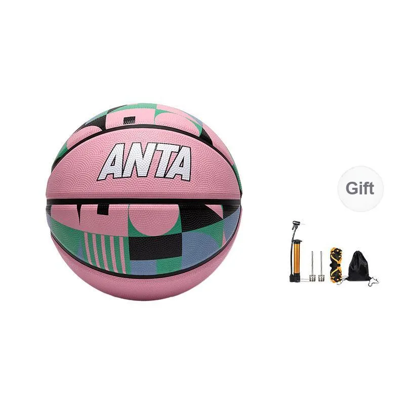 Anta Students' Practical Training Basketball Adults' Professional Use Ball Pink Size 5 Training Match Unisex-0