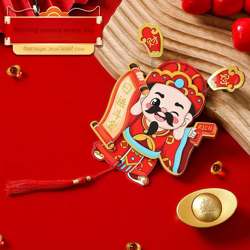 KecoSweet Shaking Head God Of Wealth, Magnetic Sticker 3D Effect Small Charm Anime / Games Fridge Magnets-9