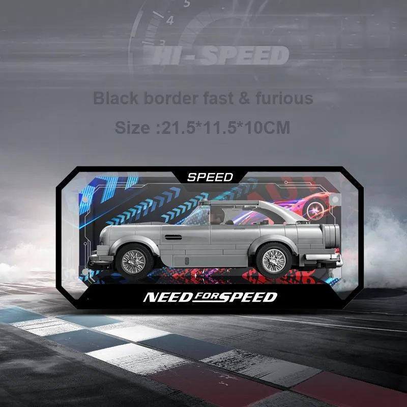 LIGHT YOUR BRICKS Joy 100 Building Block Speed Collection Car Alloy Model Racing Car Display Case Model Accessories-6