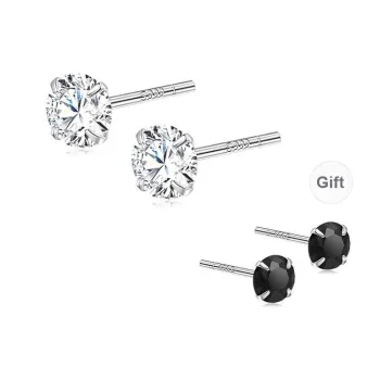 JOLLY NOTE Sterling Silver Stud Earrings Unisex Good Luck