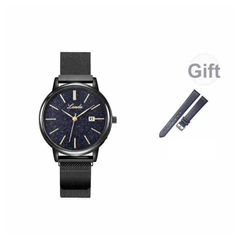 LANDU Durant Business Collection Кварцевый механизм Стальной ремешок Часы Мужские Черный циферблат