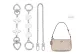 [Silver]White Four-Leaf Clover+Camellia Extender Chain+Decorative Chain