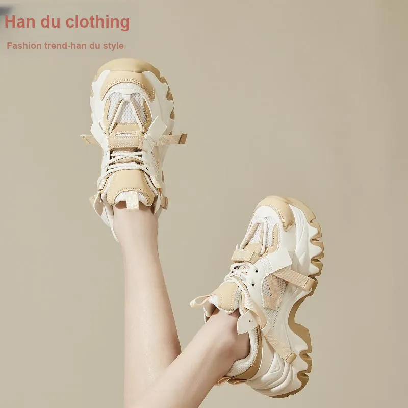 HSTYLE Breathable High-Top Chunky Sneakers Women's-5
